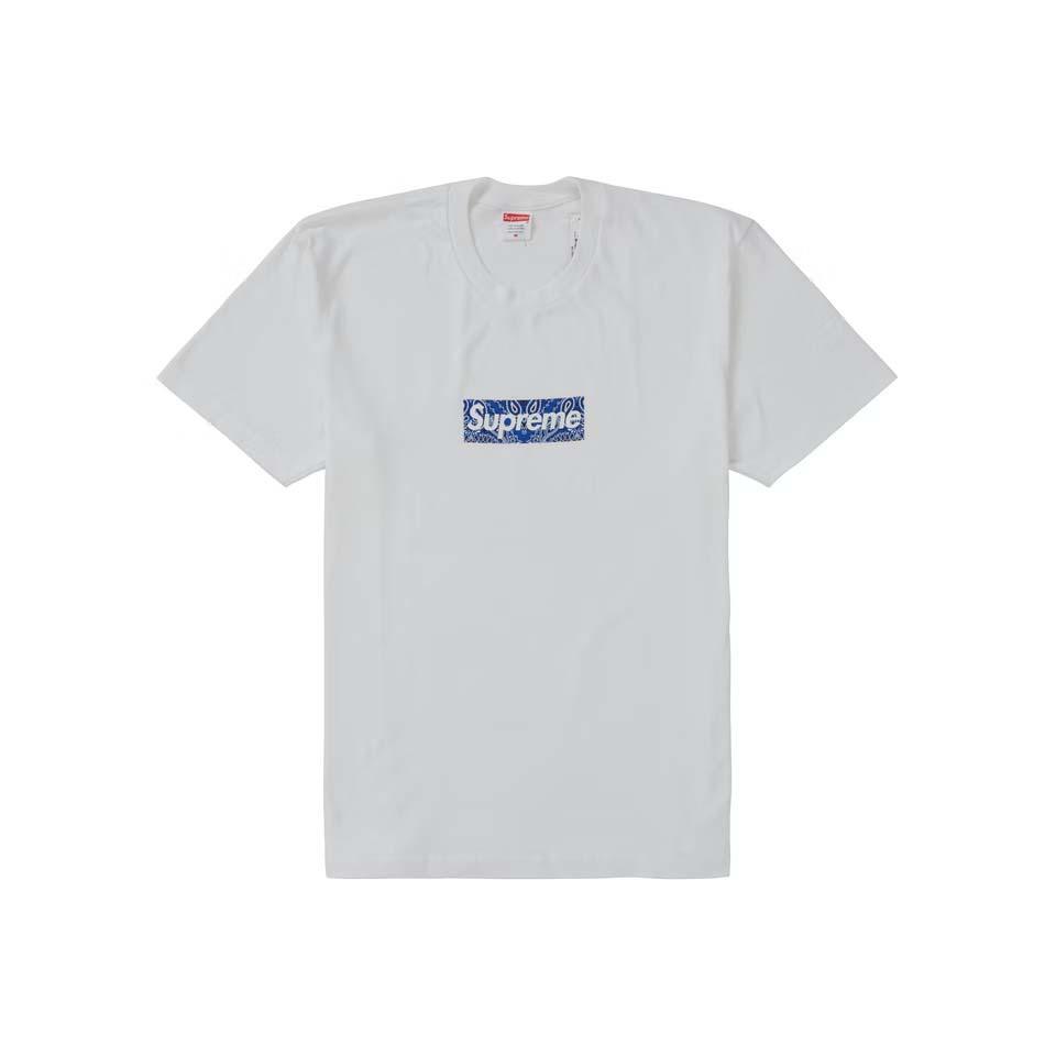 White Supreme Bandana Box Logo T Shirts | Supreme 428MA